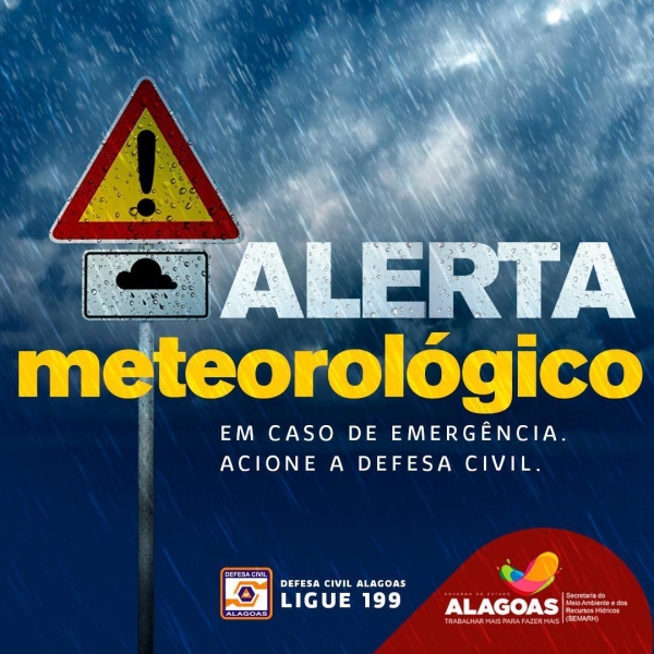Mais chuvas: Sala de Alerta emite alerta Meteorológico